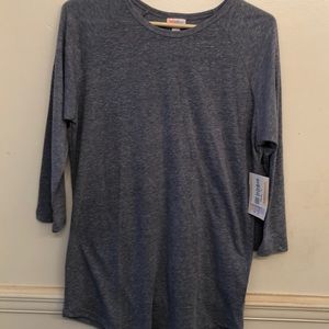 Lularoe Randy T, blue heathered, NWT